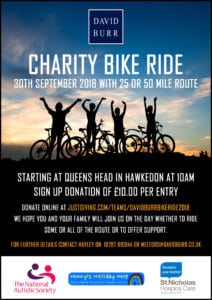 David Burr Charity Bike Ride Poster