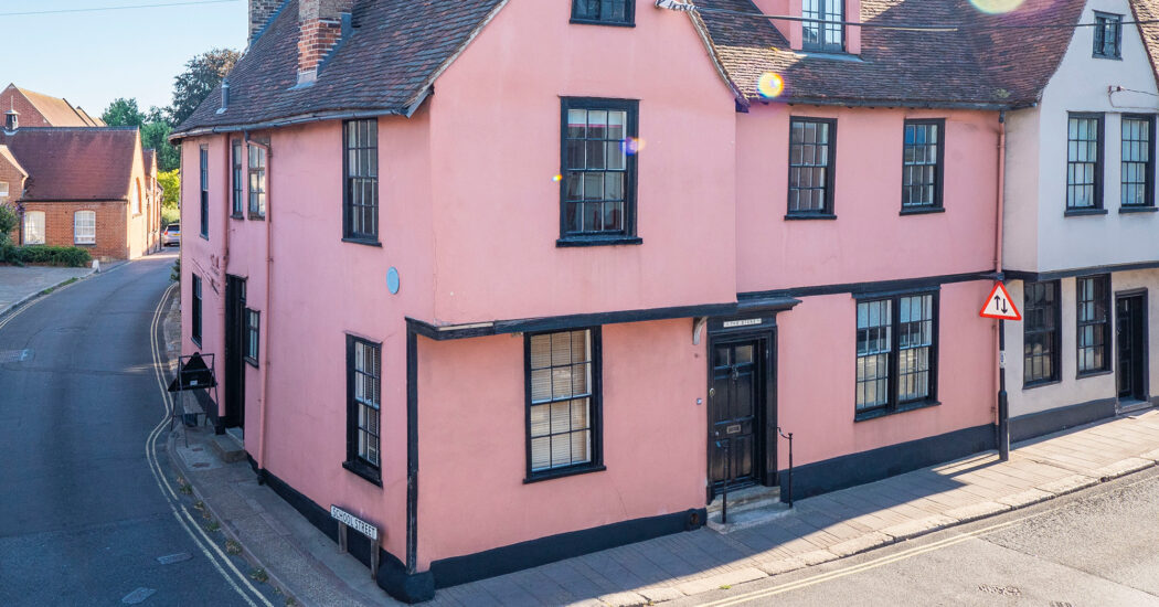 Why are so many houses in Suffolk pink?