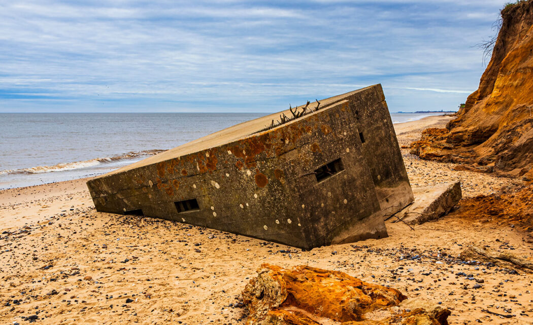 WW2 Pillbox on Suffolk Beach